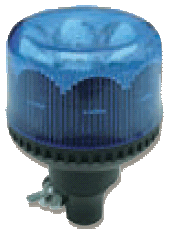 Gyrophare etanche fixe 220v 10w bleu avec cordon 90cm eclairage lumineux  rb101 girophare 230v 240v